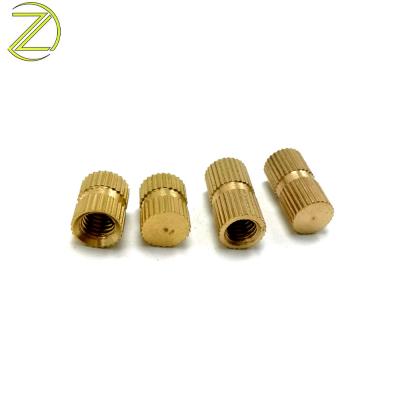 Knurled brass copper inserts